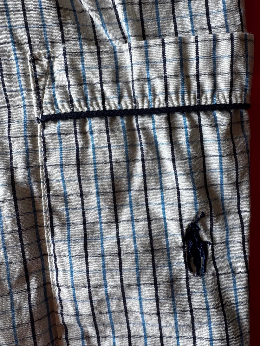 Polo by Ralph Lauren Men’s Blue & white check sleepwear set